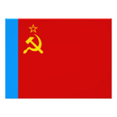 Impression Photo Soviet Russia Flag, USSR, CCCP, Communism, Lenin (Devant)
