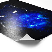 Impression Photo Space Cat Black Cat Cadeau, Cute Kitten Galaxy Cad (Coin)