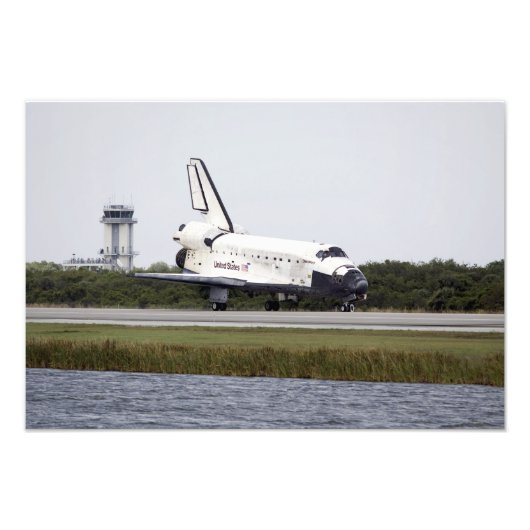 Impression Photo Space Shuttle Discovery sur la piste (Devant)