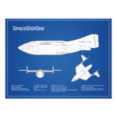 Impression Photo SpaceShipOne - Plan directeur d'avion ABD (Devant)