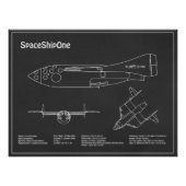 Impression Photo SpaceShipOne - Plans de dessin plan d'avion PD (Devant)