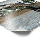Impression Photo Spinosaurus dinosaure mangeur poisson - rendu 3D (Coin)