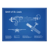 Impression Photo Spirit of St. Louis - Plan directeur de l'avion AD (Devant)