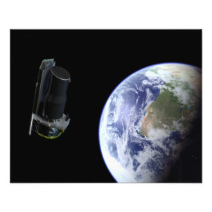 Impression Photo Spitzer quitte la Terre peu après son lancement