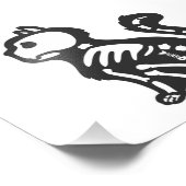 Impression Photo Squelette de chat silhouette de dessin animé - Cho (Coin)