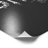 Impression Photo Squelette SKATE Design Horreur (Coin)