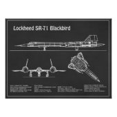 Impression Photo SR-71 Blackbird - Plan directeur de l'avion PD (Devant)