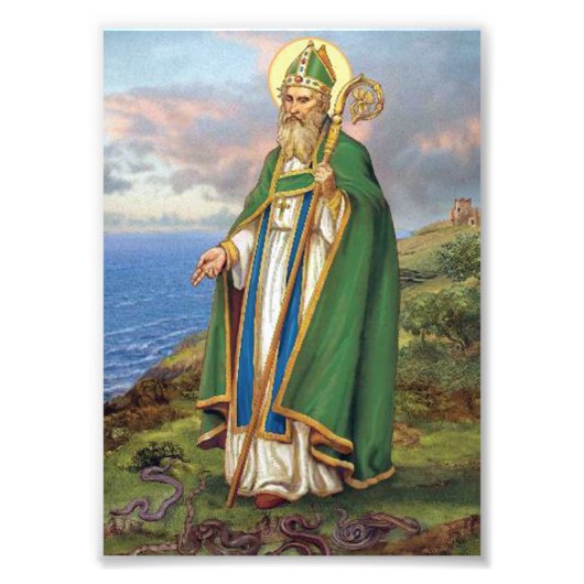 IMPRESSION PHOTO ST PATRICK, PATRON SAINT D'IRLANDE. (Devant)