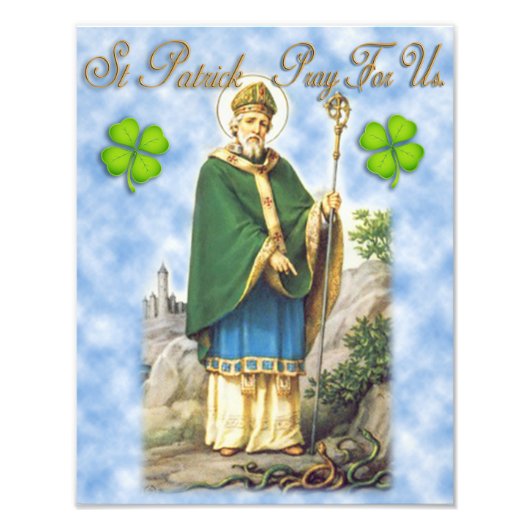 Impression Photo St Patrick, Patron Saint d'Irlande.Priez pour nous (Devant)