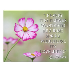 IMPRESSION PHOTO ST THERESE DE LISIEUX SI CHAQUE FLEUR MINUSCULE