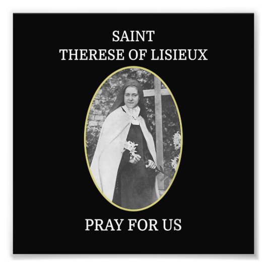 Impression Photo St Therese de Lisieux T-Shirt Saint Little Flower (Devant)