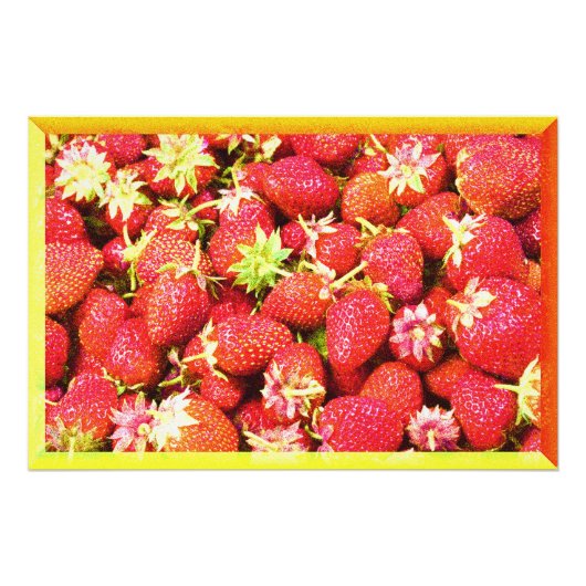 Impression Photo "Stack of Strawberries Fruit" jolie photo. Command (Devant)