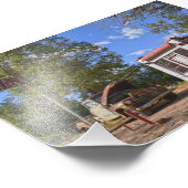 Impression Photo Station-service historique, Texas (Coin)