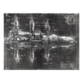 Impression Photo Station spatiale - Plan noir (Devant)