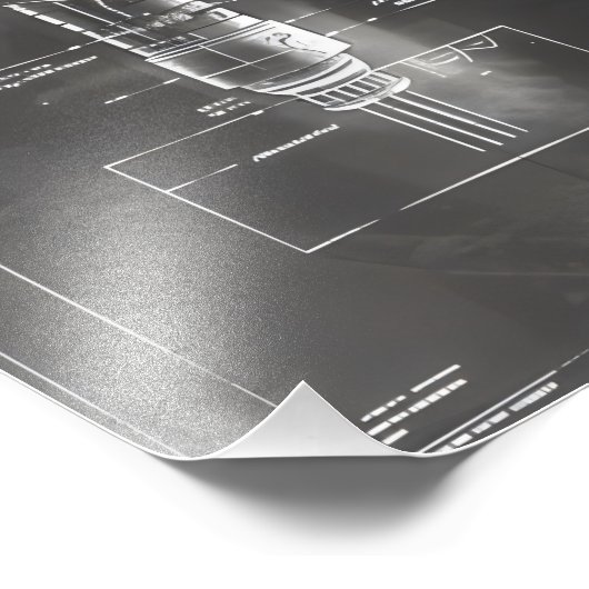 Impression Photo Station spatiale - Plan noir (Coin)