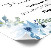 Impression Photo Statistiques de naissance Bébé Floral (Coin)