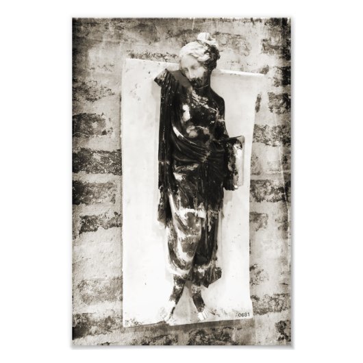 Impression Photo Statue de Berlin | Noir + Blanc (Devant)