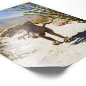 Impression Photo Statue de dinosaure dans le désert (Coin)