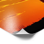 Impression Photo Statue de la Liberté au coucher du soleil (Coin)