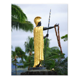 Impression Photo Statue du roi hawaïen Kamehameha, vue latérale