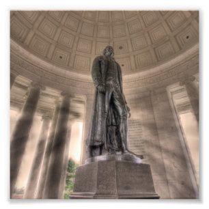 Impression Photo Statue en bronze du mémorial Thomas Jefferson