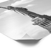 Impression Photo Statue noire et blanche de la Liberté (Coin)