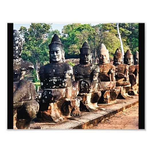 Impression Photo Statues de dieux d'Angkor Thom (Devant)