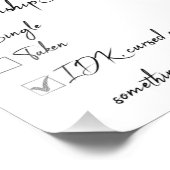 Impression Photo Statut Saint Valentin pour célibataires 43 (Coin)