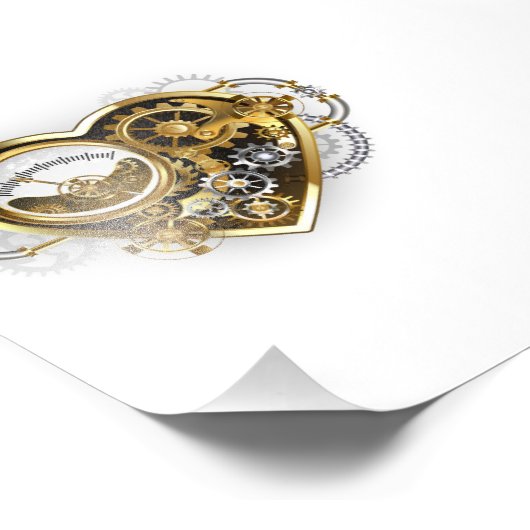 Impression Photo Steampunk Heart with a Manometer (Coin)