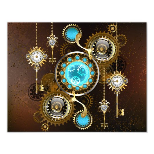 Impression Photo Steampunk Rusty Background (Devant)
