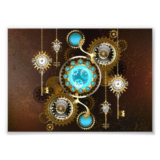 Impression Photo Steampunk Rusty Background (Devant)