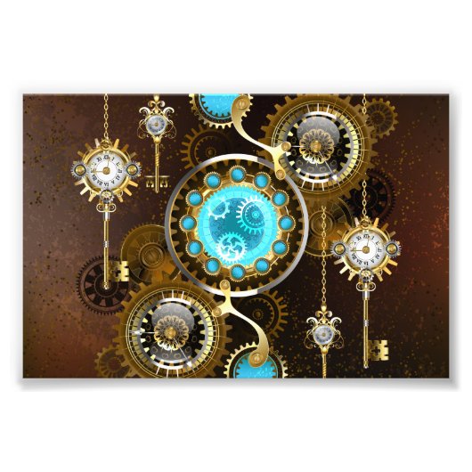 Impression Photo Steampunk Rusty Background (Devant)