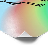 Impression Photo Stick Figure Couple sur un arc-en-ciel (Coin)