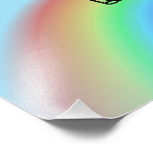 Impression Photo Stick Figure Couple sur un arc-en-ciel (Coin)