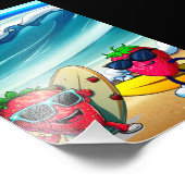 IMPRESSION PHOTO STRAWBERRIES SURFERS (Coin)