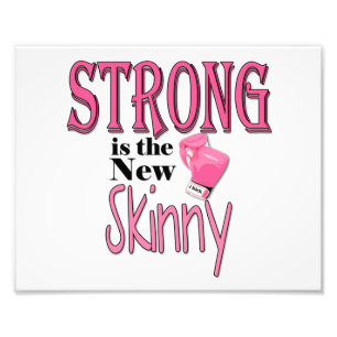 Impression Photo STRONG est la nouvelle Skinny! Avec Gants En Boxe 