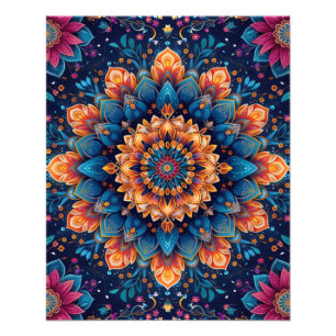 Impression Photo Style d'art numérique de fleur de mandala-23907