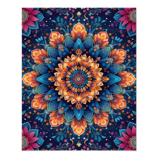 Impression Photo Style d'art numérique de fleur de mandala-23907 (Devant)