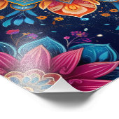 Impression Photo Style d'art numérique de fleur de mandala-23907 (Coin)
