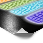 Impression Photo Style néon, Namaste Répétition arc-en-ciel Impress (Coin)