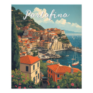 Impression Photo Style Vintage Portofino Gênes Italie