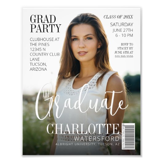 Impression Photo Styllish Magazine Couverture Graduate Keepsaké Pho (Devant)