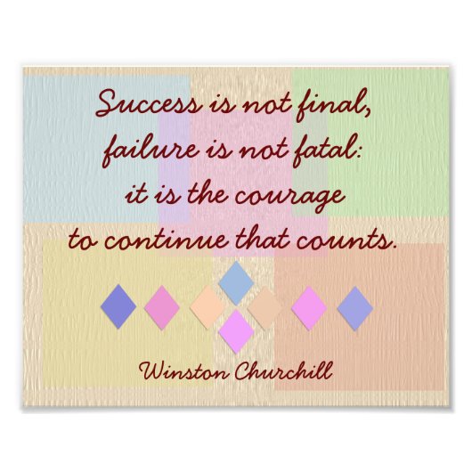 Impression Photo Succès et échec Winston Churchill - citation (Devant)