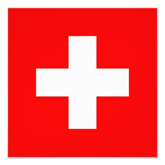 Impression Photo Suisse - Drapeau suisse (Devant)