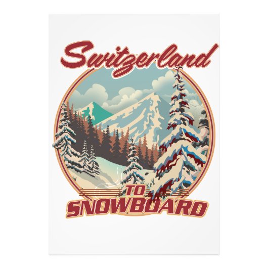Impression Photo Suisse pour faire du snowboard (Devant)