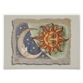 Impression Photo Sun Moon & Stars