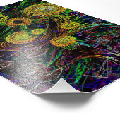 Impression Photo Sunflower Art psychédélique - Cadeau d'anniversair (Coin)