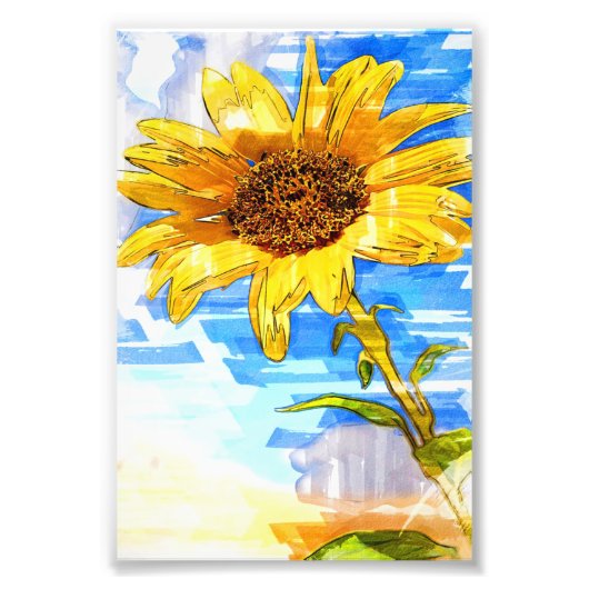 Impression Photo Sunflower Single Marker- Cute Sunflower Lover Gift (Devant)