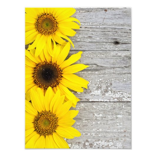 Impression Photo Sunflowers on table (Devant)