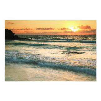 Impression Photo Sunrise Seascape Tulum Mexique